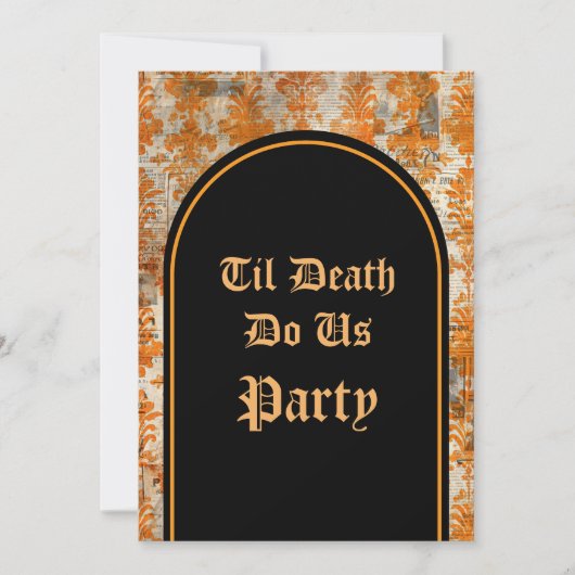 Til Death Do Us Party Uitnodiging voor Halloween (Voorkant)