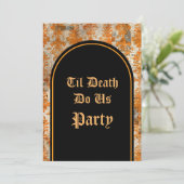 Til Death Do Us Party Uitnodiging voor Halloween (Staand voorkant)