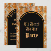 Til Death Do Us Party Uitnodiging voor Halloween (Voorkant / Achterkant)