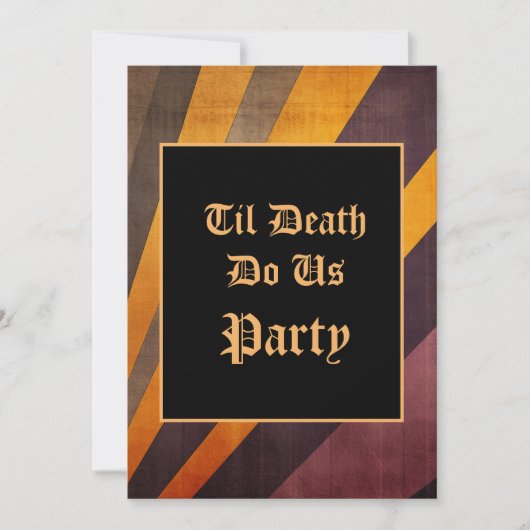 Til Death Do Us Party Uitnodiging voor Halloween (Voorkant)
