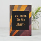 Til Death Do Us Party Uitnodiging voor Halloween (Staand voorkant)