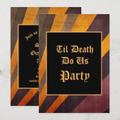 Til Death Do Us Party Uitnodiging voor Halloween (Voorkant / Achterkant)