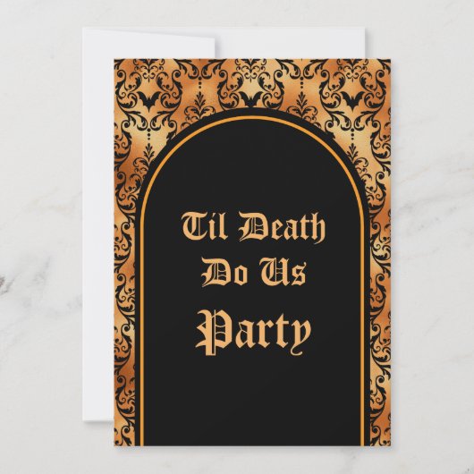 Til Death Do Us Party Uitnodiging voor Halloween (Voorkant)