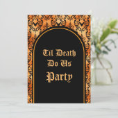 Til Death Do Us Party Uitnodiging voor Halloween (Staand voorkant)