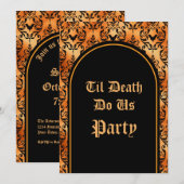 Til Death Do Us Party Uitnodiging voor Halloween (Voorkant / Achterkant)
