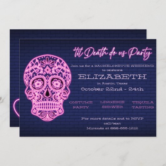 Til Death doet ons partijuitnodiging Kaart (Voorkant / Achterkant)