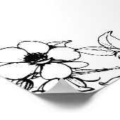 Til Death Gothic Bloemen Schedel Zwart Trouwbord Poster (Hoek)