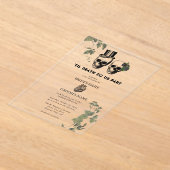 Til Death Gothic Heart Floral Skulls Bruiloft Acryl Uitnodigingen (Laagn)