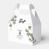 Til Death Gothic Heart Floral Skulls Bruiloft Bedankdoosjes (Voorkant Zijde)