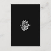 Til Death Gothic Heart Floral Skulls Bruiloft Informatiekaartje (Achterkant)