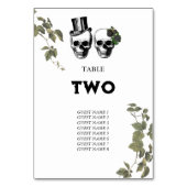 Til Death Gothic Heart Floral Skulls Bruiloft Kaart (Voorkant)