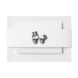 Til Death Gothic Heart Floral Skulls Bruiloft Uitnodigingen Wikkel