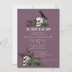 Til Death Gothic Irish Floral Skull Vrijgezellenfe Kaart