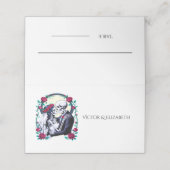 Til Death Gothic Skeleton Paar Roze Rose Huwelijk Plaatskaartje (Buitenkant ongevouwen)