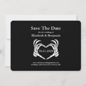 Til Death Gothic Skeleton Zwart Save The Date (Achterkant)