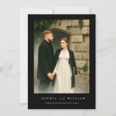 Til Death Gothic Skull Photo Black Floral Wedding Kaart (Achterkant)