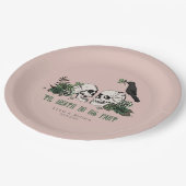 Til Death Gothic St Patricks Day Bloemenschedel Papieren Bordje (Gekanteld)