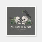 Til Death Gothic St Patricks Day Bloemenschedel Servet (Voorkant)
