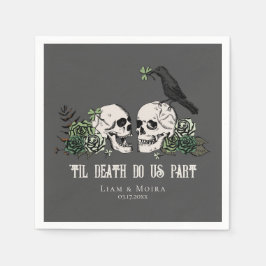 Til Death Gothic St Patricks Day Bloemenschedel Servet