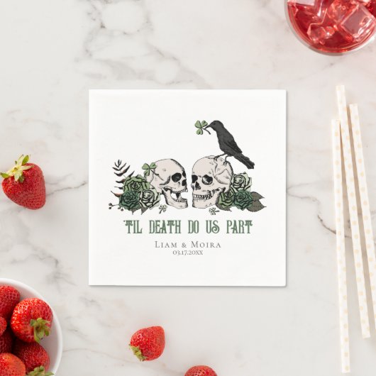 Til Death Gothic St Patricks Day Bloemenschedel Servet (Insitu)