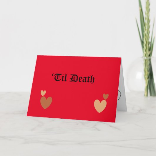 'Til Death Gothic Weddenschap' Notitiekaartje (Voorkant)