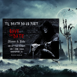 Til Death Gothic Weddenschap Save the Date