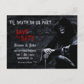 Til Death Gothic Weddenschap Save the Date Aankondigingskaart (Voorkant)