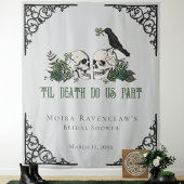 Til Death Green De heer en mevrouw Skulls Groene R Wandkleed