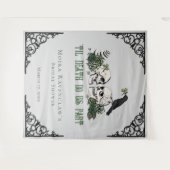 Til Death Green De heer en mevrouw Skulls Groene R Wandkleed (Voorkant (horizontaal))