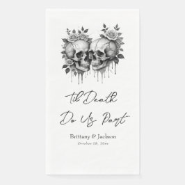 Til Death Halloween bruiloft servet