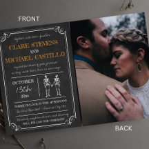 Til Death Halloween Skeleton Oranje Black Weddensc