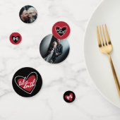 Til Death Heart Metal Font Initialen Foto's Huweli Confetti (Groep)