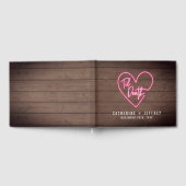 Til Death Heart Neon Sign Hout Plank Wedding Gastenboek (Volledig)