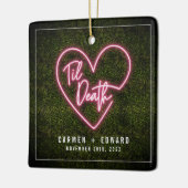 Til Death Neon First Kerstman Gehuwd Keramisch Ornament (Links)