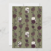Til Death Olive Green Gothic Rose Wedding Kaart (Achterkant)