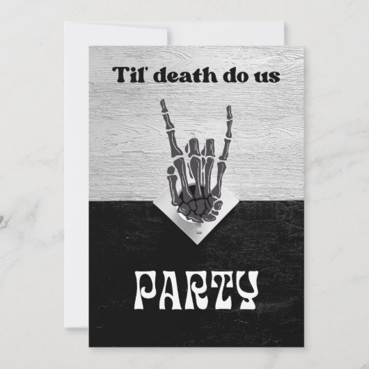 Til Death Party Bruids Douche Uitnodiging (Voorkant)