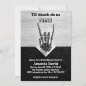 Til Death Party Bruids Douche Uitnodiging (Achterkant)