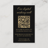 Til Death Skelet Gothic Wedding Registry QR-code Informatiekaartje (Achterkant)