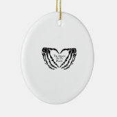 Til Death - Skelet Hart Handen Keramisch Ornament (Rechts)