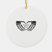 Til Death - Skelet Hart Handen Keramisch Ornament (Voorkant)