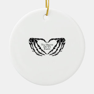 Til Death - Skelet Hart Handen Keramisch Ornament