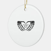 Til Death - Skelet Hart Handen Keramisch Ornament (Links)