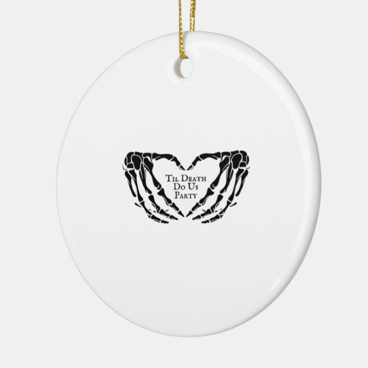 Til Death - Skelet Hart Handen Keramisch Ornament (Links)