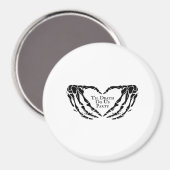 Til Death - Skelet Hart Handen Magneet (Voorkant / Achterkant)