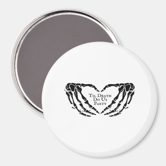Til Death - Skelet Hart Handen Magneet (Voorkant / Achterkant)