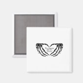 Til Death - Skelet Hart Handen Magneet (Voorkant / Achterkant)