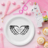 Til Death - Skelet Hart Handen Papieren Bordje (Feest)