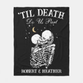 Til Death Skelet Liefhebbers Tarot Kaart Gothic Br Fleece Deken (Voorkant)