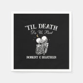 Til Death Skelet Liefhebbers Tarot Kaart Gothic Br Servet (Voorkant)