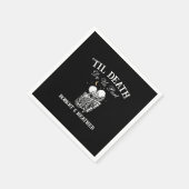 Til Death Skelet Liefhebbers Tarot Kaart Gothic Br Servet (Hoek)